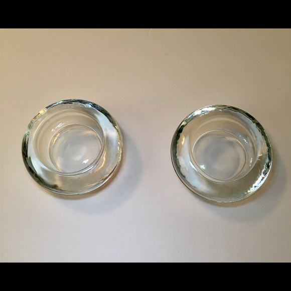 Clear glass tea light votive set - Picture 2 of 2